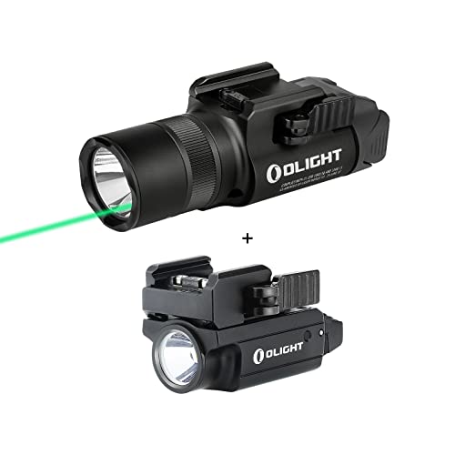 OLIGHT Baldr Pro R 1350 Lumens Magnetic USB Rechargeable Tactical Flashlight, Bundled with PL-Mini 2 Valkyrie 600 Lumens Magnetic USB Rechargeable Compact Weaponlight