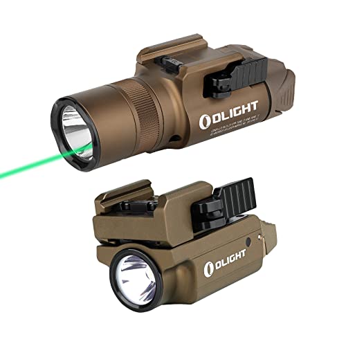 OLIGHT Baldr Pro R 1350 Lumens Magnetic USB Rechargeable Tactical Flashlight with Green Beam and White LED Combo, Bundled with PL-Mini 2 Valkyrie 600 Lumens Magnetic USB Rechargeable Weaponl