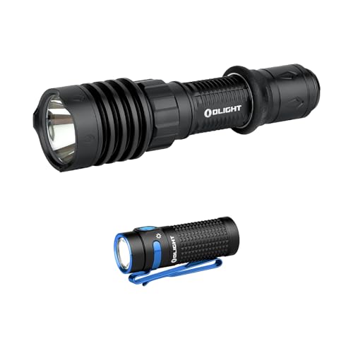 OLIGHT Warrior X 4 Rechargeable Tactical Flashlight 2,600 High Lumens Bundle with Baton4 EDC Pocket Light