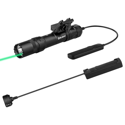 OLIGHT Odin GL M 1500 Lumens MLOK Mount Rechargeable Tactical Flashlight with Green Beam and White LED Combo Bundle SROD-7 Magnetic Remote Pressure Switch