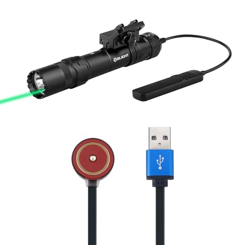 OLIGHT Odin GL M 1500 Lumens MLOK Mount Rechargeable Tactical Flashlight with Green Beam and White LED Combo Bundle one More MCC 3 Charger