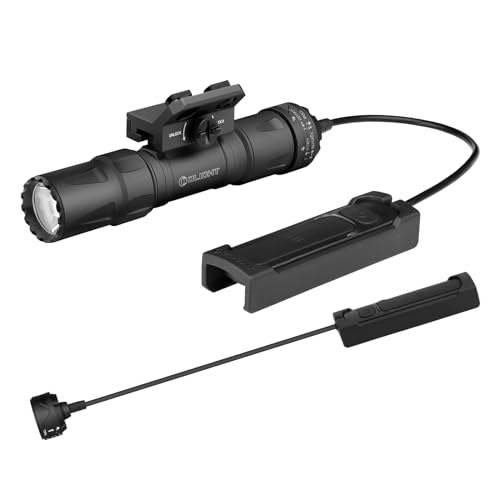 OLIGHT Odin S 1500 Lumens MLOK Rail Mounted Weaponlight IPX8 Rechargeable Tactical Flashlight Bundle SROD-7 Magnetic Remote Pressure Switch