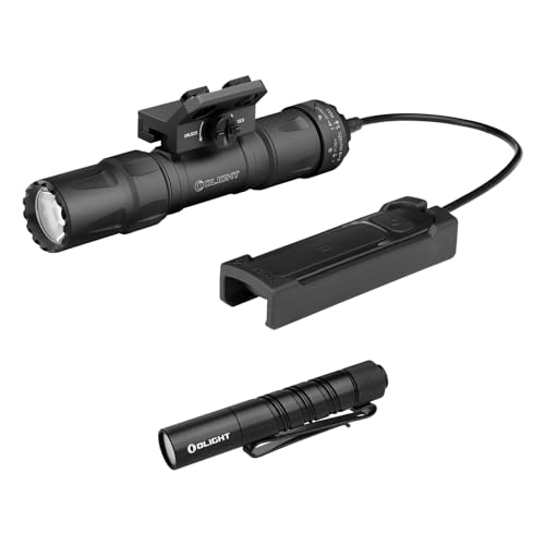 OLIGHT Odin S 1500 Lumens MLOK Rail Mounted Weaponlight Rechargeable Tactical Flashlight Bundle I3T 2 EOS Pocket EDC Flashlight, 200 Lumens Compact Bright Handheld Flashlights