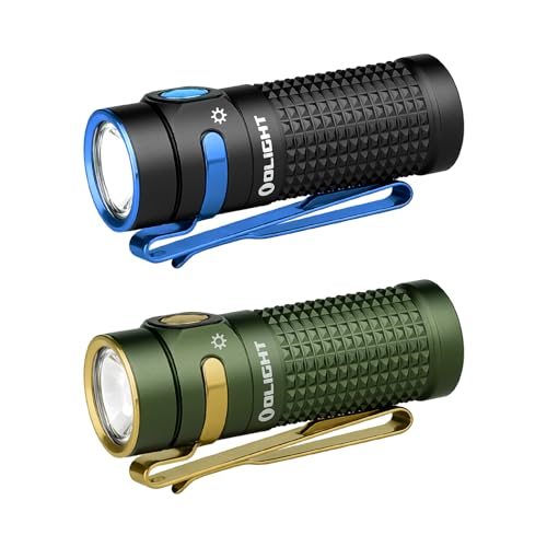 OLIGHT Baton4 Rechargeable EDC Flashlight, LED Pocket Light Black and OD Green