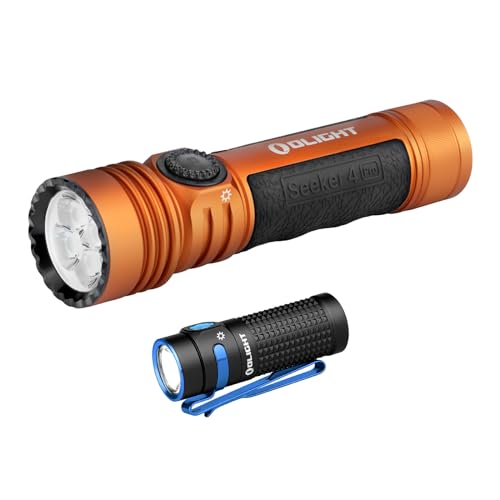 OLIGHT Seeker 4 Pro Rechargeable LED Flashlights Bundle Baton4 EDC Flash Light
