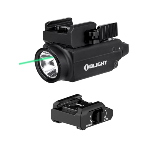 OLIGHT Baldr S 800 Lumens Compact Rail Mount Weaponlight with Green Beam and White LED Combo Bundle 43X Mos Rail Mount