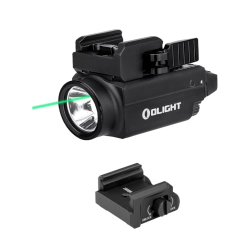 OLIGHT Baldr S 800 Lumens Compact Rail Mount Weaponlight with Green Beam and White LED Combo Bundle P365 Rail Mount
