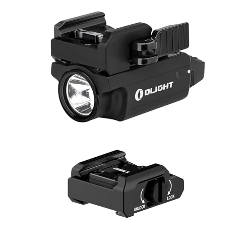 OLIGHT PL-Mini 2 Valkyrie 600 Lumens Magnetic USB Rechargeable Compact Weaponlight Bundles 43X Mos Rail Mount for Tactical Light