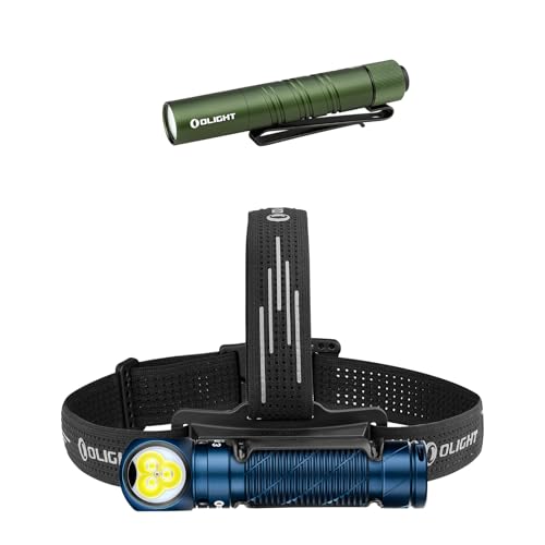 OLIGHT Perun 3 Rechargeable Headlamp Flashlight Bundle I3T 2 EOS Pocket EDC Flash Light