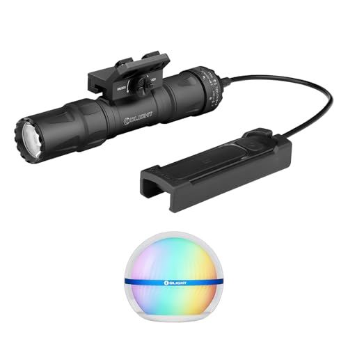 OLIGHT Odin S 1500 Lumens MLOK Rail Mounted Weaponlight Rechargeable Tactical Flashlight Bundle Sphere Smart Night Light with Remotely APP Control