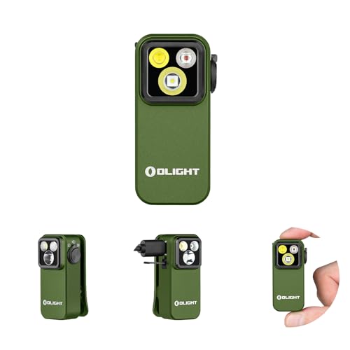 OLIGHT Oclip Pro Rechargeable EDC Clip-on Flashlight, OD Green