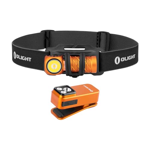 OLIGHT Perun 2 Mini Headlamp 1100 Lumens LED Head Flashlight Bundle Oclip Pro EDC Flashlight Clip-on Light