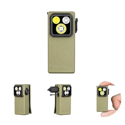 OLIGHT Oclip Ultra Rechargeable EDC Flashlight, UV Light, Olive Green
