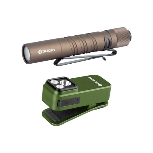 OLIGHT I3T EOS 180 Lumens Dual-Output Slim EDC Flashlight Bundle with Oclip Pro Clip-on Light