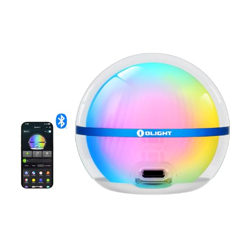 OLIGHT Sphere C Smart Night Light, RGB Dimmable, USB-C Rechargeable, White