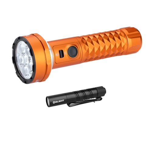 OLIGHT Prowess Rechargeable High Lumen Flashlights, 5,000lms Super Bright Flashlight with Holster Bundle with I3T 2 EOS Pocket EDC Flashlight