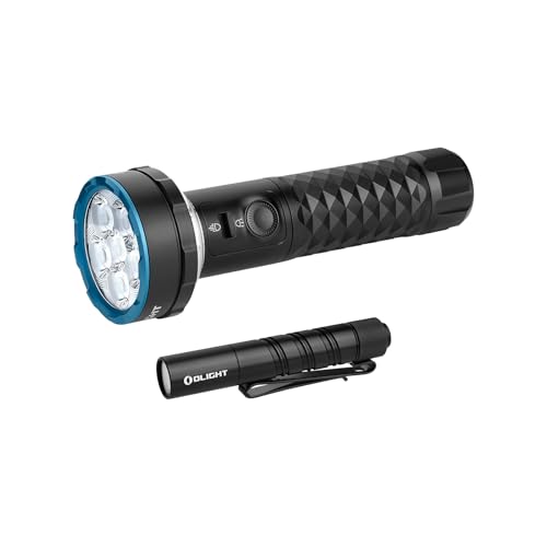OLIGHT Prowess Rechargeable High Lumen Flashlights, 5,000lms Super Bright Flashlight with Holster Bundle with I3T 2 EOS Pocket EDC Flashlight