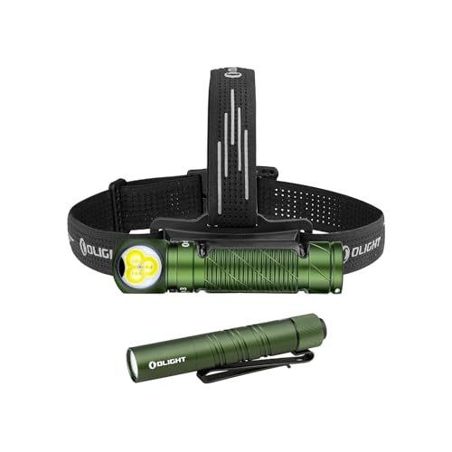 OLIGHT Perun 3 Rechargeable Headlamp Flashlight Bundle I3T 2 EOS Pocket EDC Flashlight