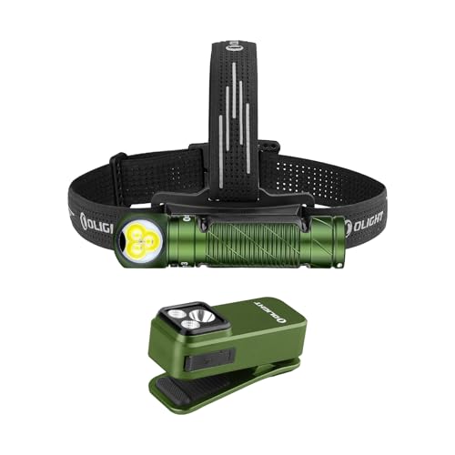 OLIGHT Perun 3 Rechargeable Headlamp Flashlight Bundle Oclip Pro EDC Flashlight Clip-on Light