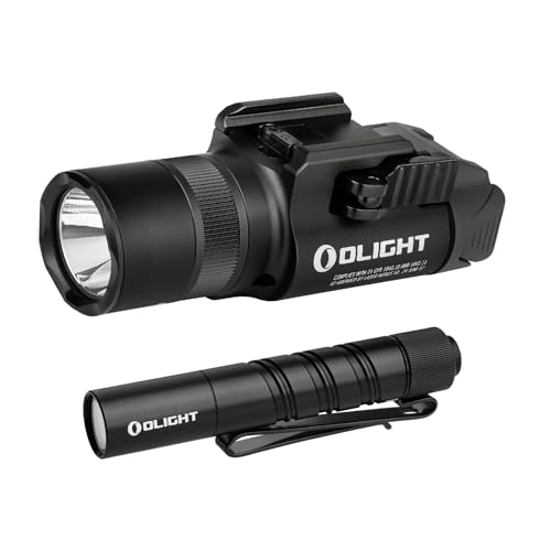 OLIGHT Baldr Pro R 1350 Lumens Magnetic USB Rechargeable Tactical Flashlight Bundle with I3T 2 EOS 200 Lumens Compact Bright Pocket Handheld Flashights