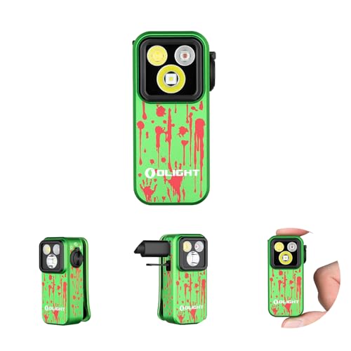 OLIGHT Oclip Pro Rechargeable EDC Clip-on Flashlight, Zombie Green