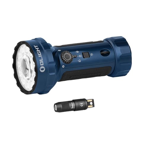 OLIGHT Marauder Mini 2 Bright Flashlight 10,000 Lumen with 750 Meters Beam Distance Bundle with IMINI 2 EDC Rechargeable Keychain Flashlight