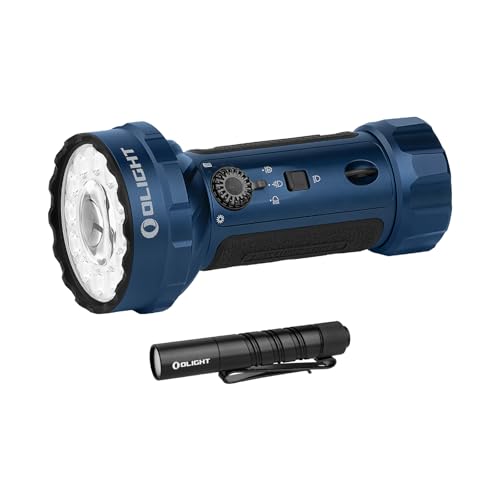 OLIGHT Marauder Mini 2 Bright Flashlight 10,000 Lumen with 750 Meters Beam Distance Bundle with I3T 2 EOS Pocket EDC Flashlight, 200 Lumens Compact Bright Handheld Flash Lights