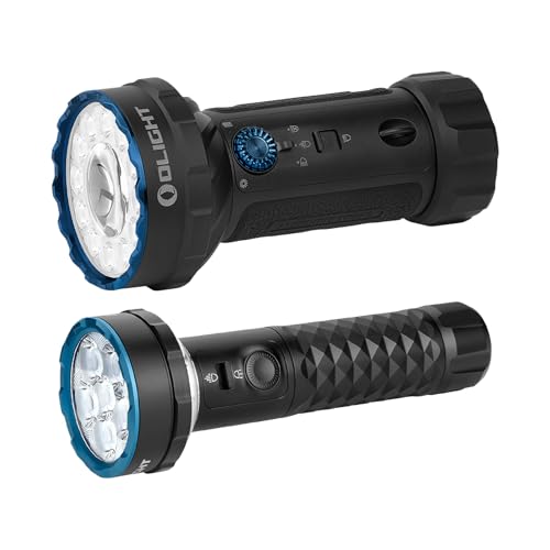 OLIGHT Marauder Mini 2 Bright Flashlight 10,000 Lumen with 750 Meters Beam Distance Bundle with Prowess Rechargeable High Lumen Flashlights
