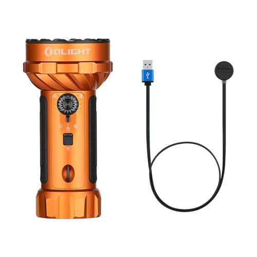 OLIGHT Marauder Mini 2 Bright Flashlight 10,000 Lumen with 750 Meters Beam Distance Bundle with MCC 3 Smart Magnetic Charging Cable