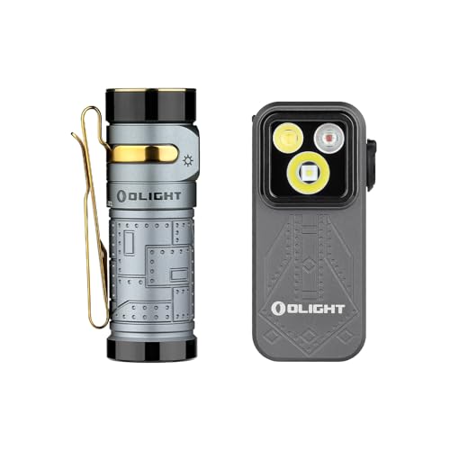 OLIGHT Baton4 Rechargeable EDC Flashlight, LED Pocket Light 1300 Lumens with Magnetic Charging Cable Bundle with Oclip Pro Clip-on Flashlight, 500 LMS with Three Lighting Solutions Type-C