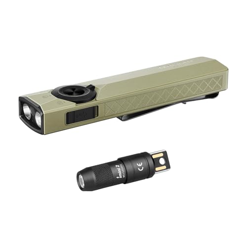 OLIGHT ArkPro Ultra EDC Flat Flashlight, Rechargeable Portable Flash Light, 1700 Lumens Bundle with IMINI 2 EDC Rechargeable Keychain Flashlight