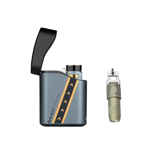 OLIGHT Baton4 Premium Edition EDC Flashlights 1300 Lumens with Type-C Charging Box Bundle with iUltra 80 LMS Mini Keychain Light