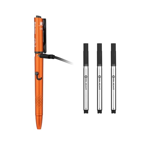 OLIGHT O'Pen 3 4-in-1 Pen Flashlight Orange with 3 Ballpoint Refills