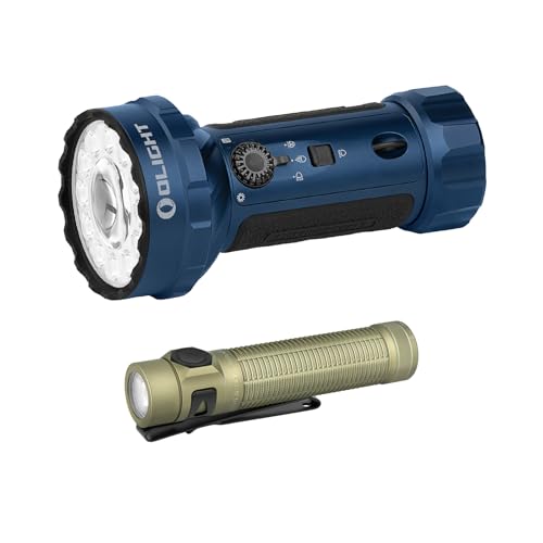OLIGHT Marauder Mini 2 Bright Flashlight 10,000 Lumen with 750 Meters Beam Distance Bundle with BatonUltra EDC Bright LED 1800 Lumens Flashlight