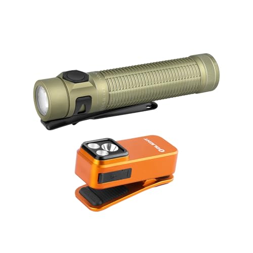 OLIGHT BatonUltra 1800 Lumens EDC Flashlight Bundle with Oclip Pro Clip-on Flashlight Rechargeable 500 Lumens