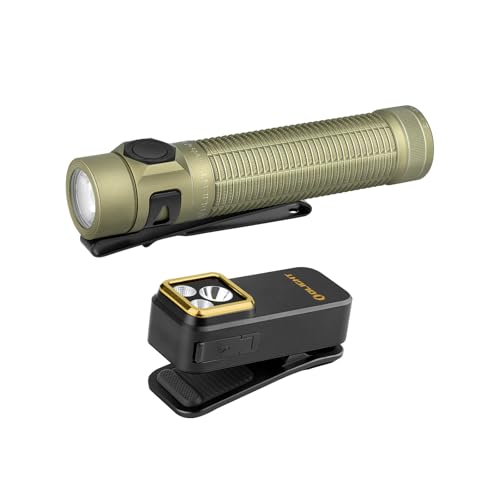 OLIGHT BatonUltra 1800 Lumens EDC Flashlight Bundle with Oclip Pro S Flashlight Clip-on Rechargeable 600 Lumens