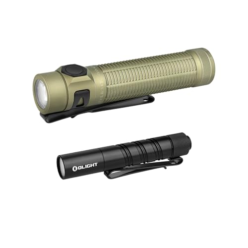 OLIGHT I3T 2 EOS Pocket EDC Flashlight, 200 Lumens Compact Bright Handheld Flash Lights Bundle with atonUltra EDC Flashlight Rechargeable, 1800 Lumens Small Pocket Light with Dual Charging