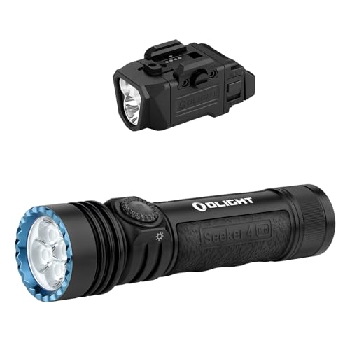 OLIGHT PL X Rechargeable Tactical Rail Mount Light Bundle with Seeker 4 Pro Rechargeable Flashlights