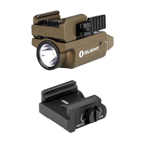OLIGHT PL-Mini 2 Valkyrie Compact Weaponlight, 600 Lumens Tactical Flashlight with Magnetic USB Rechargeable Built-in Battery and Adjustable Rail Mount and P365 Rail Mount