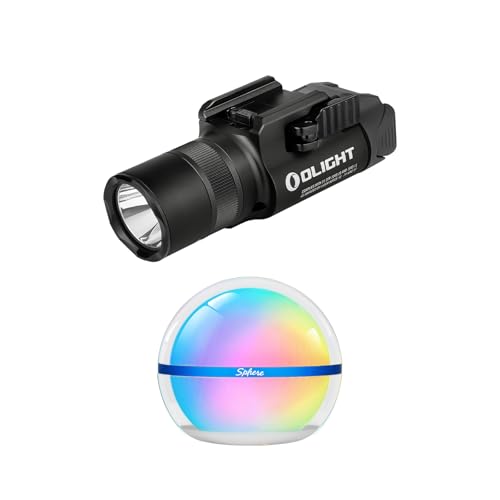 OLIGHT Baldr Pro R 1350 Lumens Magnetic USB Rechargeable Tactical Flashlight Bundled with Sphere Smart Night Light, 75 lumens Stepless Dimming Table Lamp with Remotely APP Control