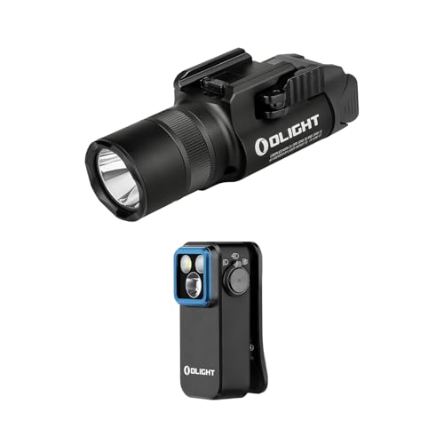 OLIGHT Baldr Pro R 1350 Lumens Magnetic USB Rechargeable Tactical Flashlight Bundled with Oclip Pro EDC Flashlight Clip-on Light, Rechargeable 500 Lumens with Three Lighting Solutions Type-C