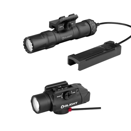 OLIGHT Odin S 1500 Lumens MLOK Rail Rechargeable Tactical Flashlight Bundle with PL-3R Valkyrie Rechargeable Tactical Light