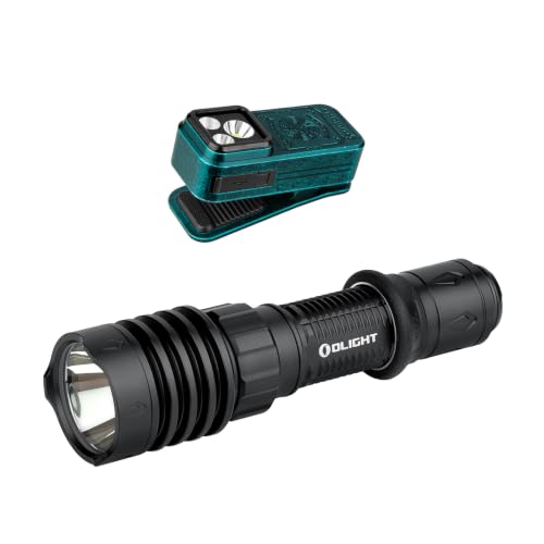 OLIGHT Oclip Pro S EDC Flashlight Clip-on Light, 600 Lumens Type-C Rechargeable with White LED, UV and RGB Bundle with Warrior X 4 Rechargeable Tactical Flashlight 2,600 High Lumens