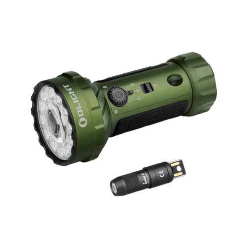 OLIGHT Marauder Mini 2 Bright Flashlight 10,000 Lumen with 750 Meters Beam Distance Bundle with IMINI 2 EDC Rechargeable Keychain Flashlight