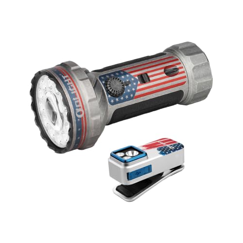OLIGHT Marauder Mini 2 Bright Flashlight 10,000 Lumen with 750 Meters Beam Distance Bundle with Oclip Pro EDC Flashlight Clip-on Light