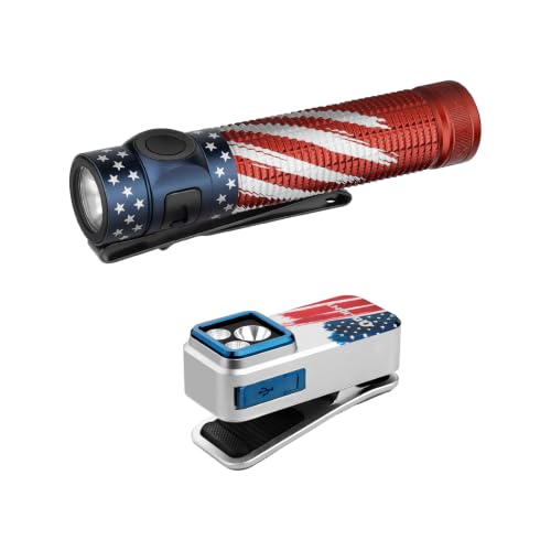 OLIGHT Baton4 Pro EDC Flashlight Rechargeable Bundle Oclip Pro EDC Flashlight Clip-on Light