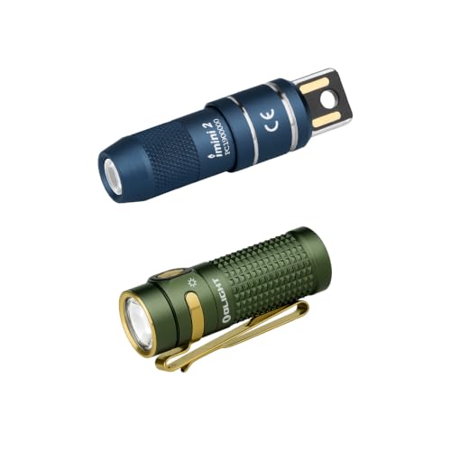OLIGHT IMINI 2 EDC Rechargeable Keychain Flashlight Bundle Baton4 Rechargeable EDC Flashlight