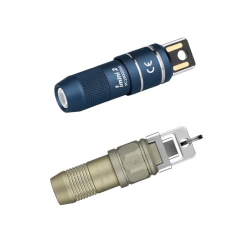 OLIGHT IMINI 2 EDC Rechargeable Keychain Flashlight Bundle iUltra Rechargeable EDC Flashlight, 80 Lumens Mini LED Keychain Light