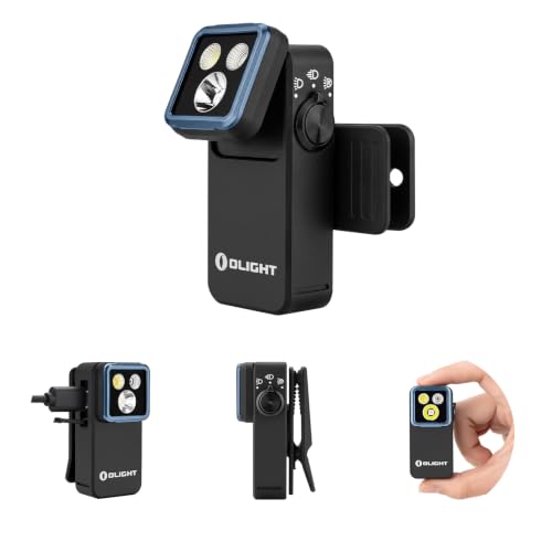 OLIGHT Oclip 2 Pro Rechargeable EDC Flashlight, Clip-on Light, Black