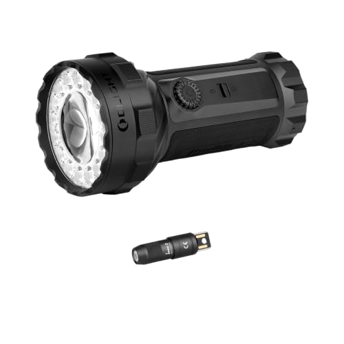 OLIGHT Marauder 3 Bright Rechargeable Flashlight with IMINI 2 EDC Keychain Mini Flashlight